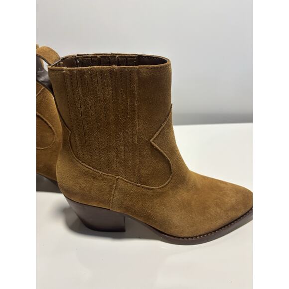 Lauren Ralph Lauren Womens Racquel Brown Suede Pointed Toe Ankle Boots Size 6 - Picture 3 of 9